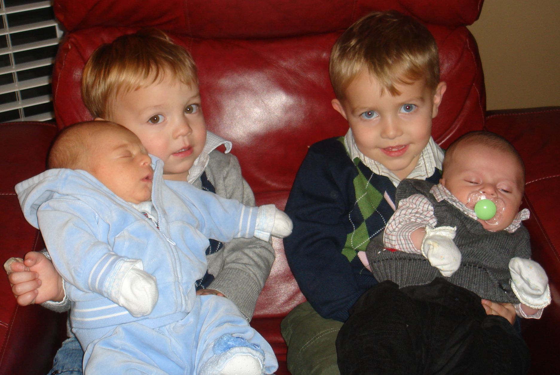 Eric with His Cousins Caden, Tyler and Charlie