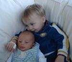 Caden Looking After His Little Cousin