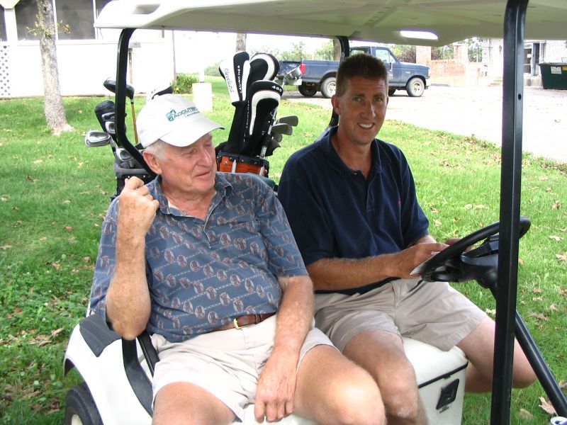 2008 TDL--Art & Tony Johnson after 18 holes