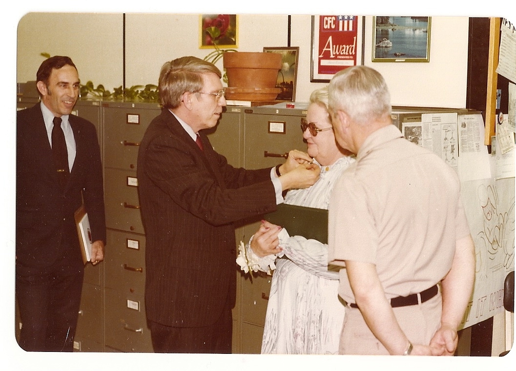 1979 Bernice Ret--Carl Myers, Jack Niemi, Bernice Thornton & Col. McKinney