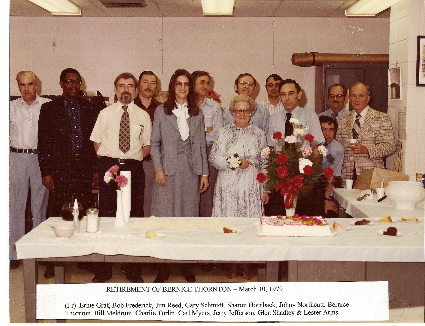 1979 Bernice Thornton retirement--group photo