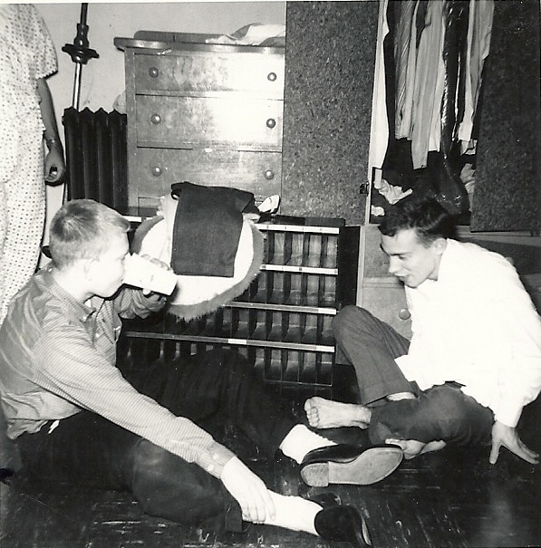 Rich Mills and Larry Strunk at School-1963