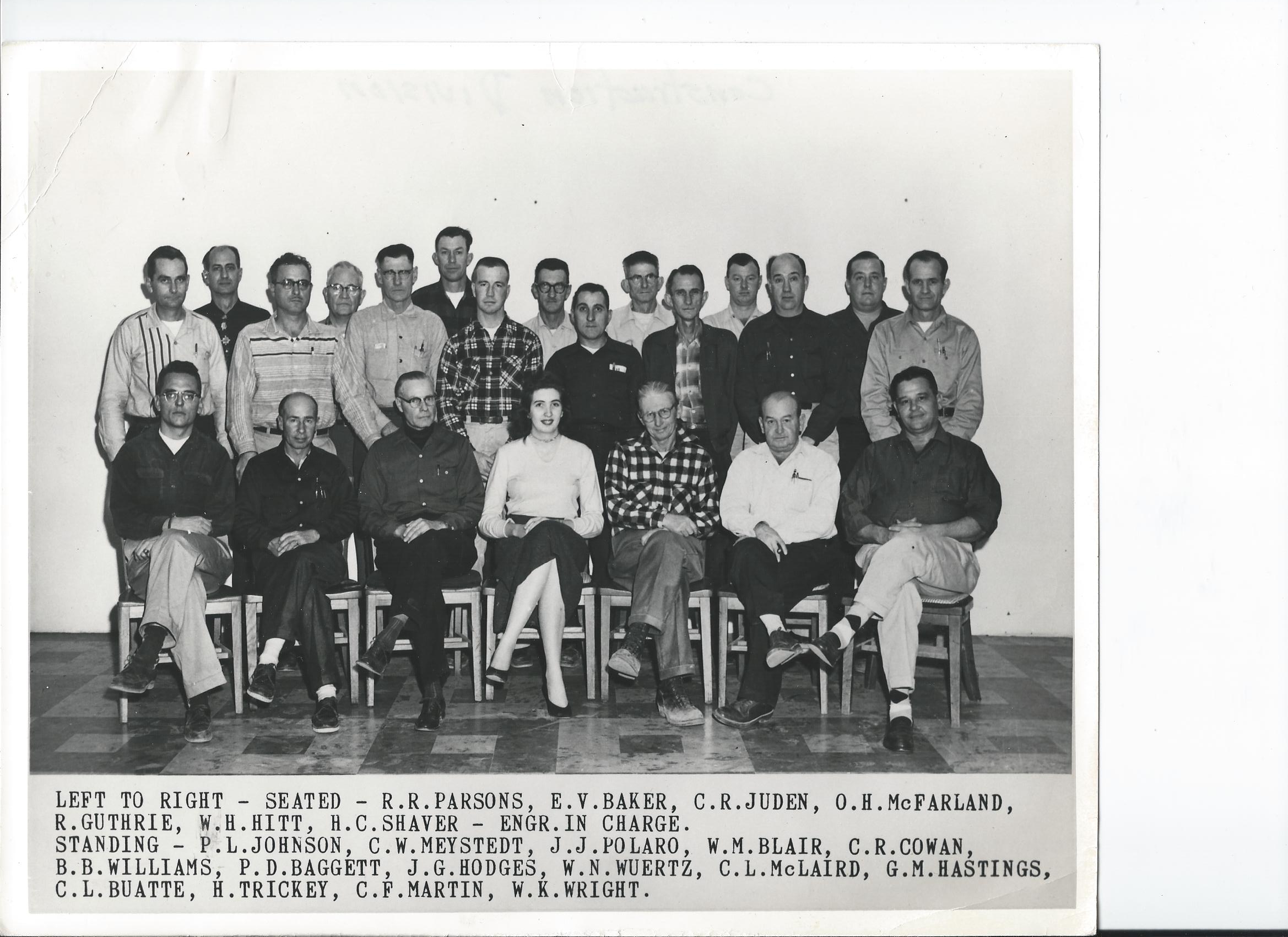 Construction Div Staff-Circa 1960