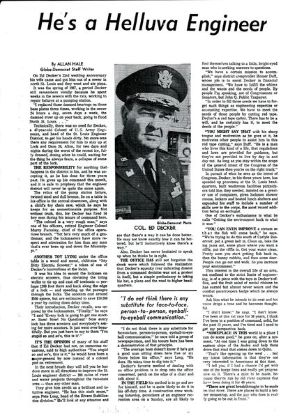 Col Decker Article-March 1970