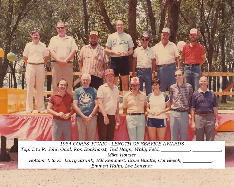 1984 Corps' Picnic - Length of Service Awards