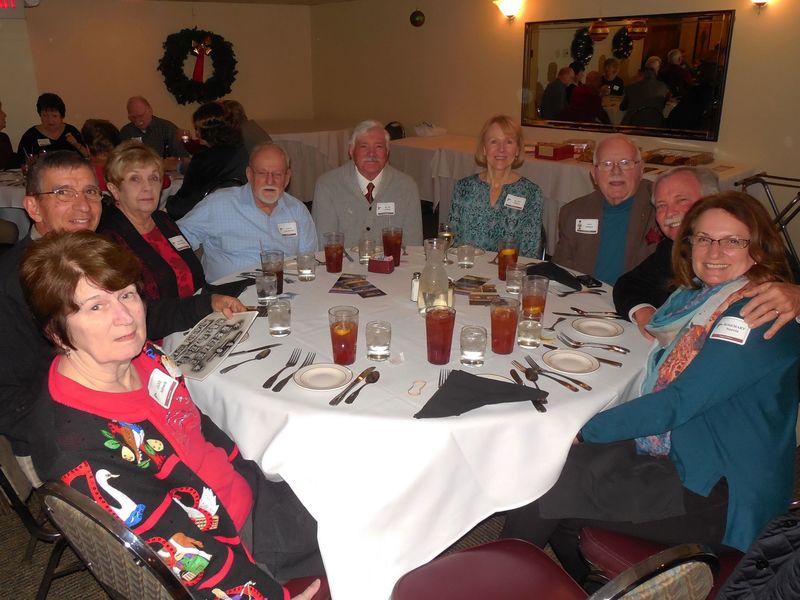 L to R: Jane Astrack, Jim Zerega, Kathy and Paul Kornberger, Russ and Mary Elliott, Joe Bisher, Terry and Rosemary Norris