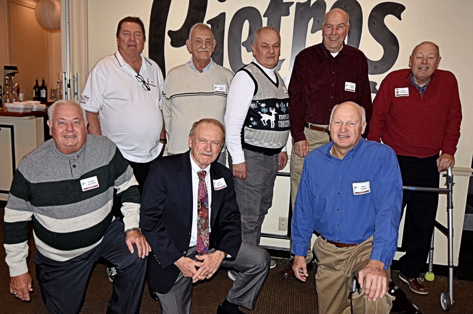 Front: Jerry Schwalbe, Jim Brown, Mel Baldus, Rear: Kevin Milligan, Wayne Miller, Bill Arthur, Wally Feld, Ron Dieckmann