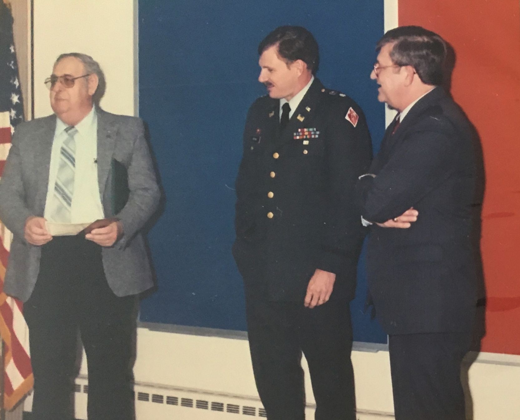 1987 - Barney Barnhard retirement with LTC Brown and Ed Middleton