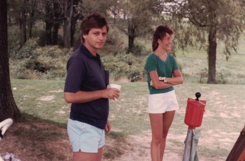 Dennis Hogan and Donna Zoeller-1985-Corps Golf League Match at Clinton Hill