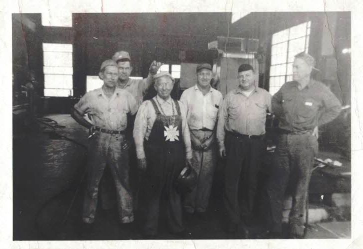 Welding Shop Circa 1955 - Andy Neuner 2nd from Right