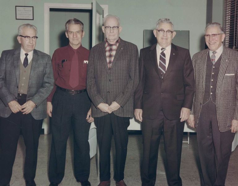 P.D. Mlller- OD-PI (second from right) Retirement - Service Base 1970