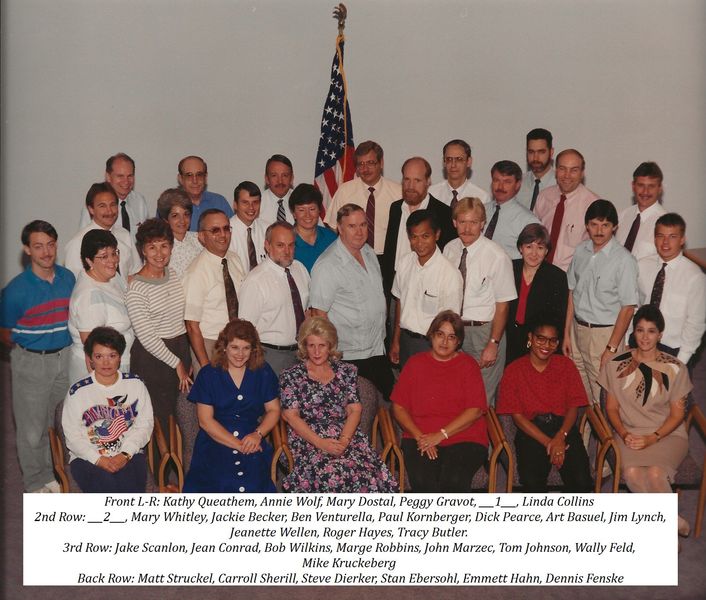 133 - District Office Operations Staff - Circa 1991 - NOTE-No. 1 is Antoinette Fort