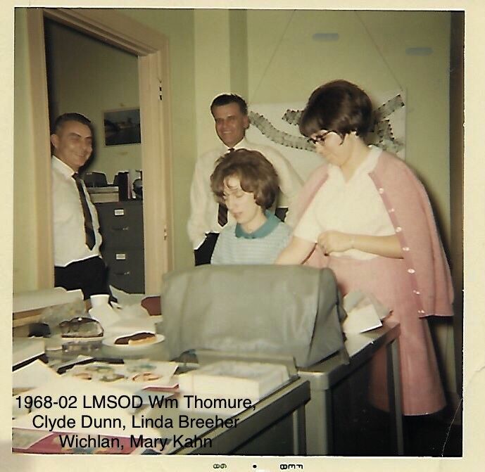 1968 Service Base - William Thomure, Clyde Dunn, Linda Wichlan, and Mary Kahn