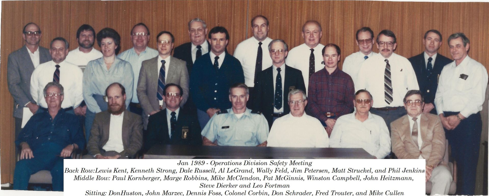 Operations Division Safety Meeting - 3 Jan 1989