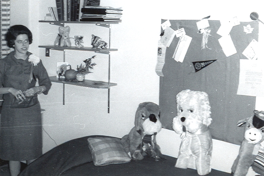 Janet Wahl's dorm room