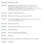 Men's Wedding Day Itinerary